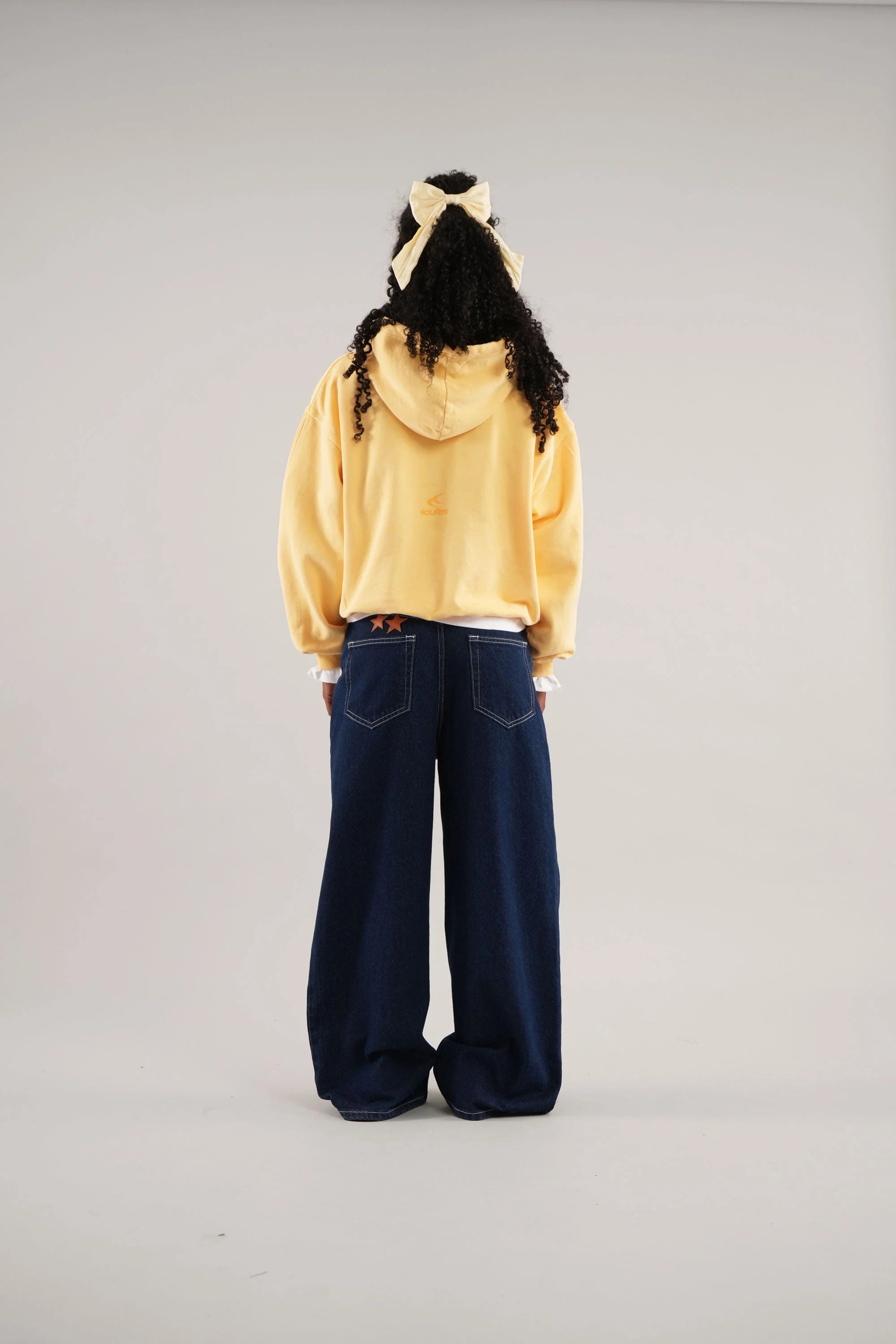 Yellow Cropped Hoodie