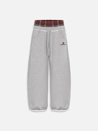The Callum Plaid-Waist Sweatpants