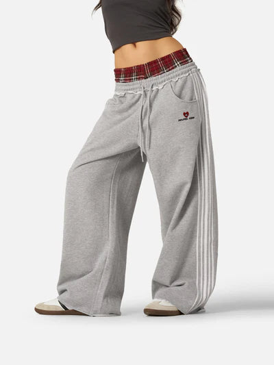 The Callum Plaid-Waist Sweatpants