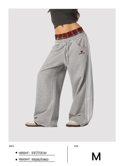 The Callum Plaid-Waist Sweatpants