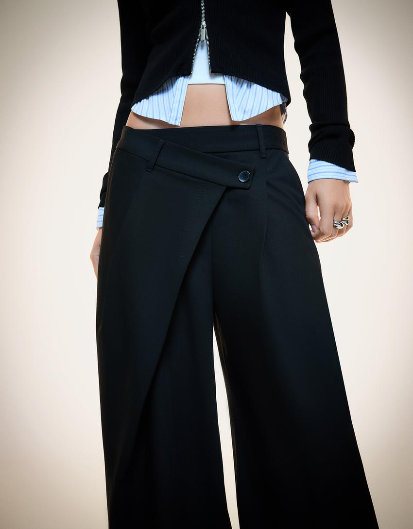 Essential Black Straight-Leg Pants