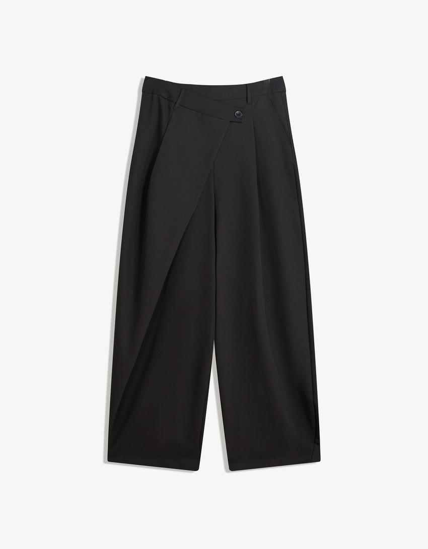Essential Black Straight-Leg Pants