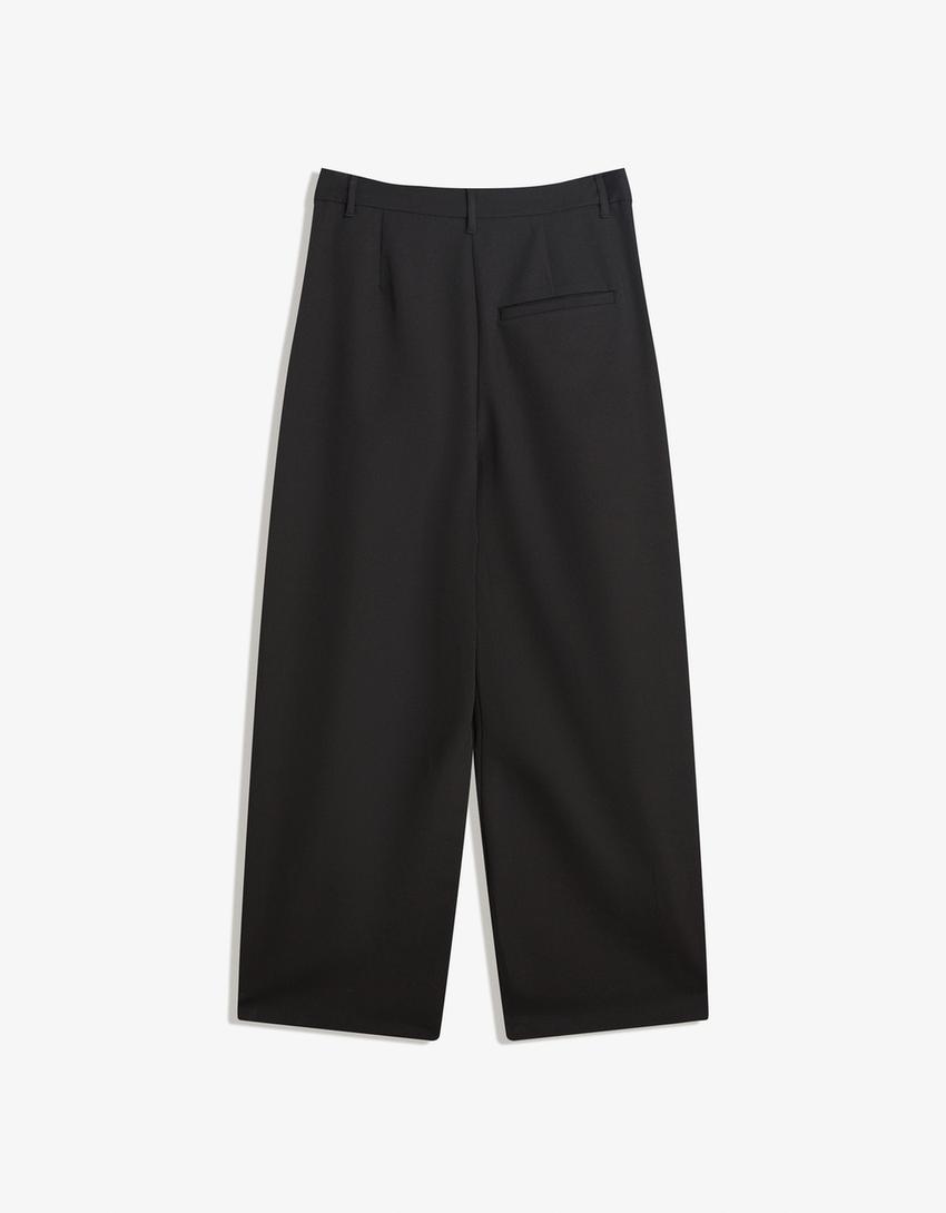 Essential Black Straight-Leg Pants