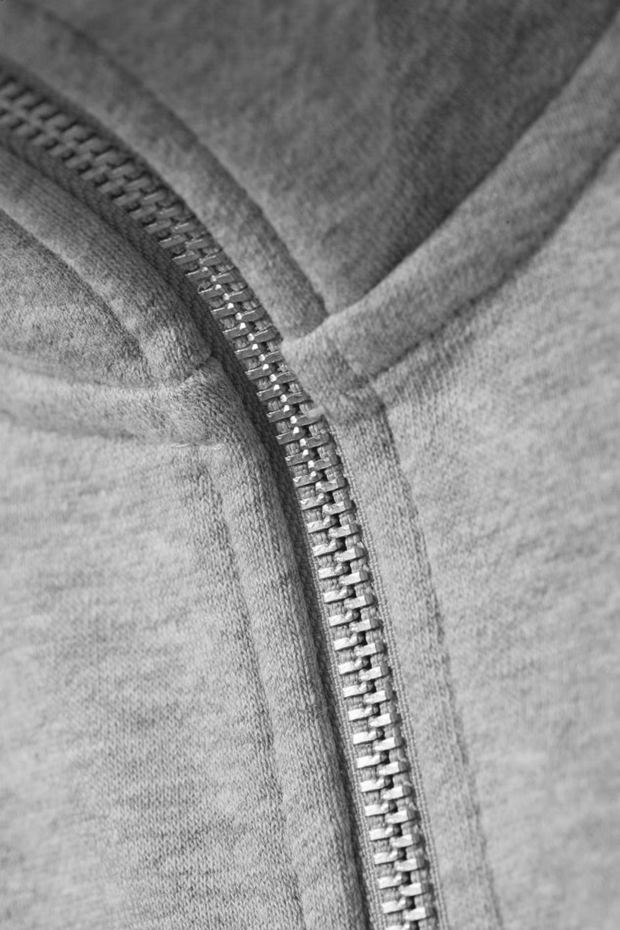 Light Grey Quarter-Zip Ribbed Top