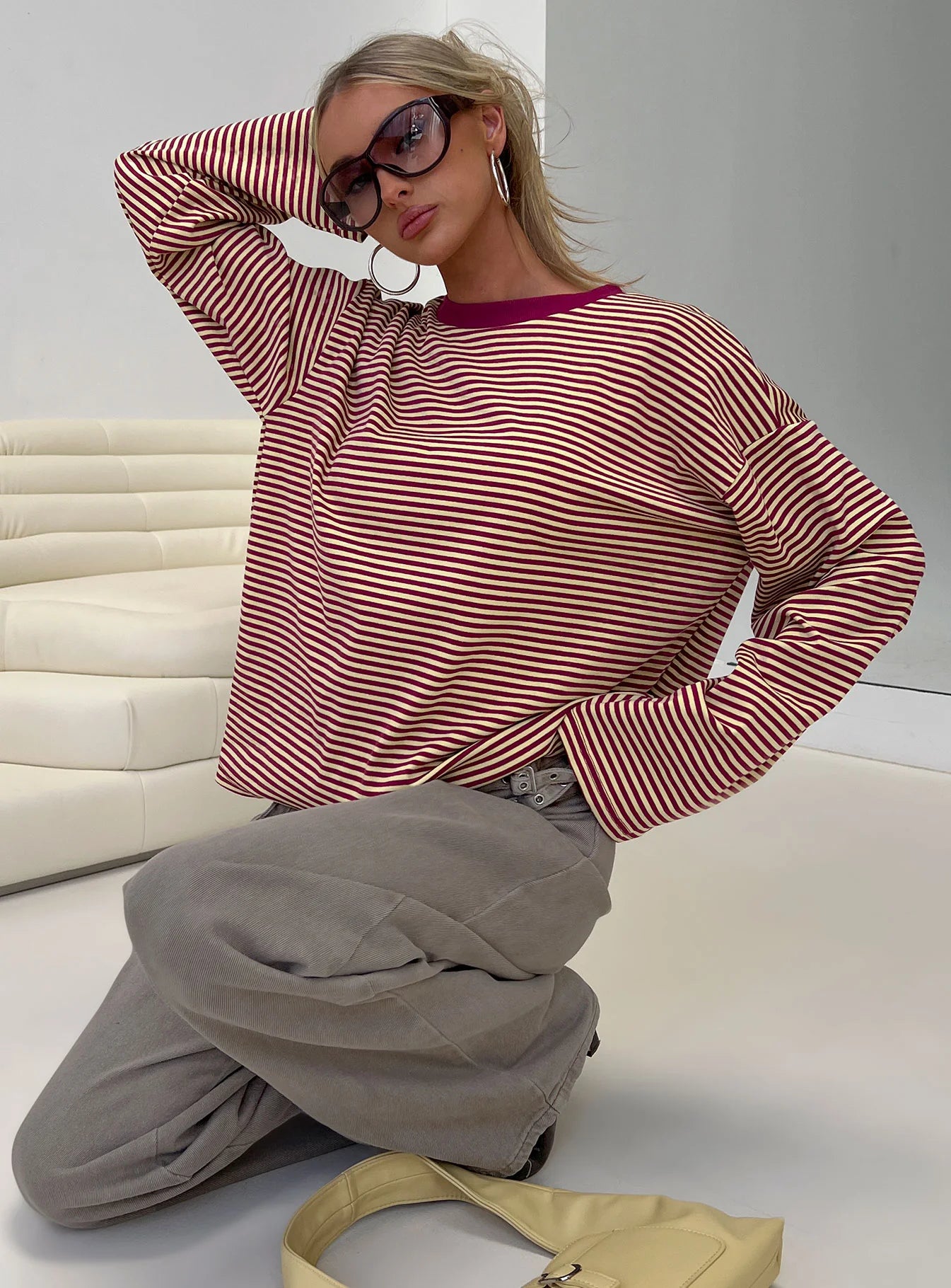 Striped Long-Sleeve Top