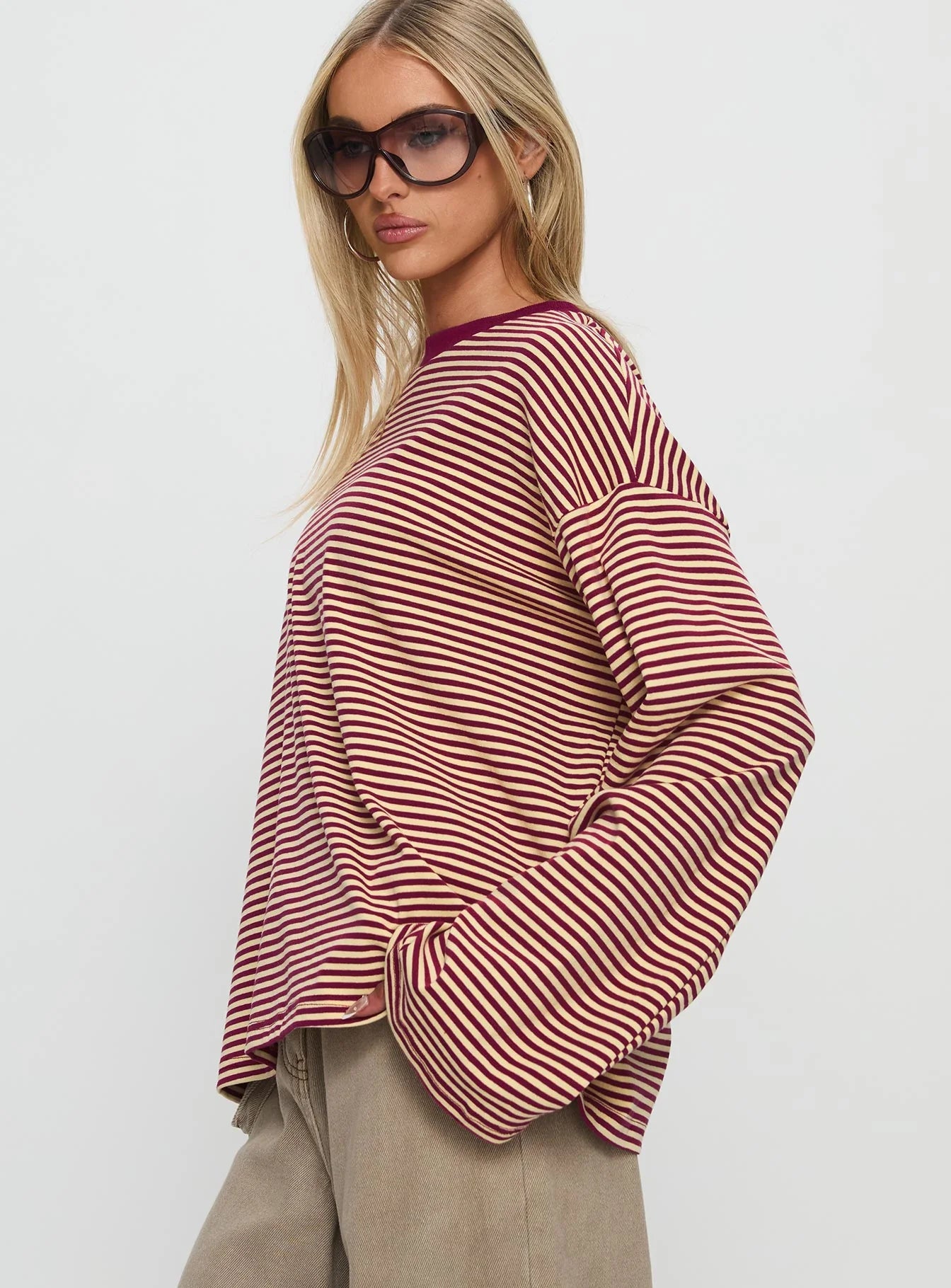 Striped Long-Sleeve Top