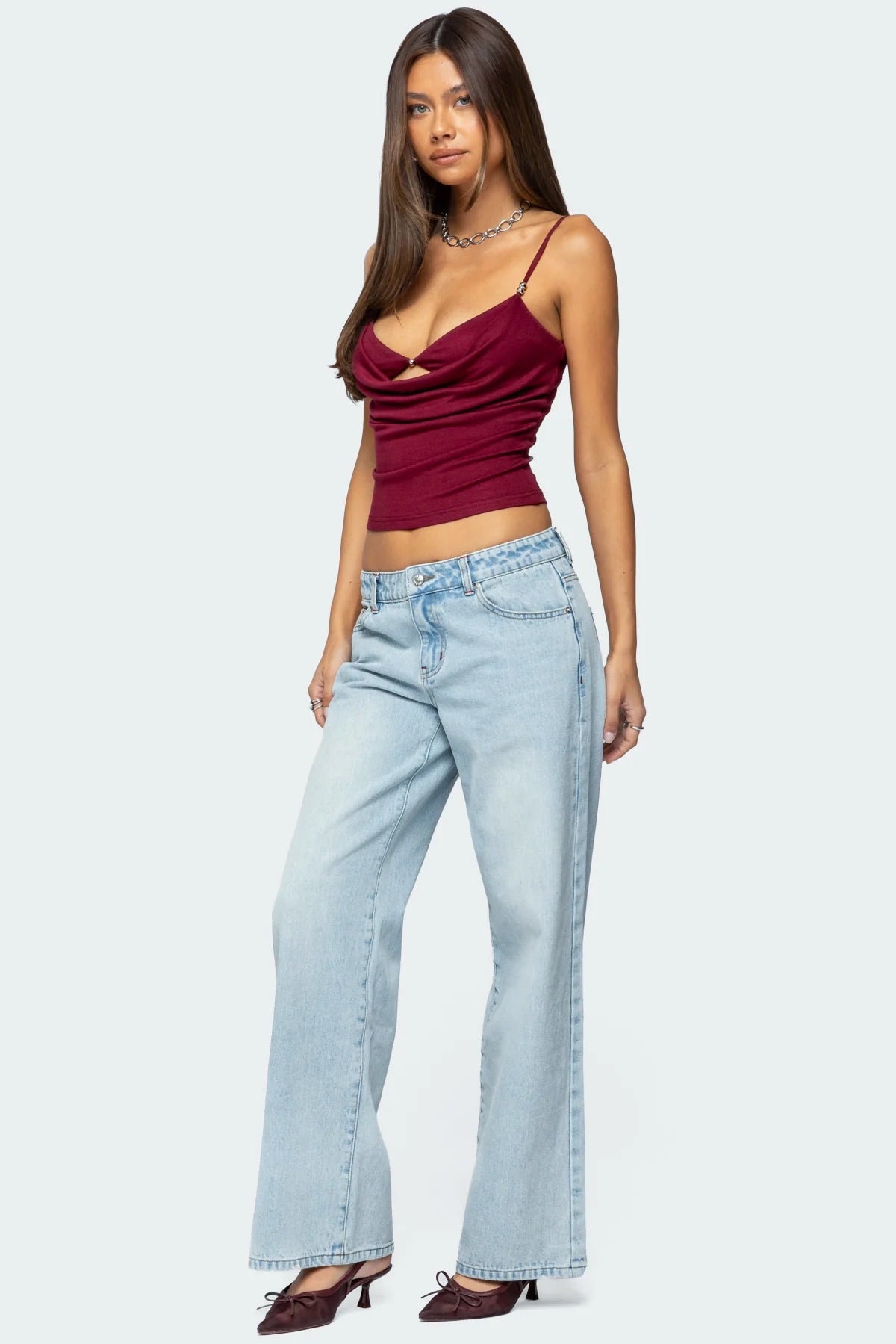 The Amara Draped Chain Top