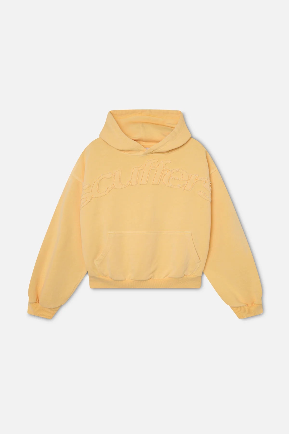 Yellow Cropped Hoodie