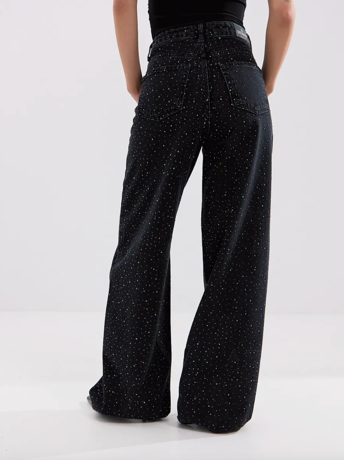 Midnight Sparkle High-Waisted Jeans