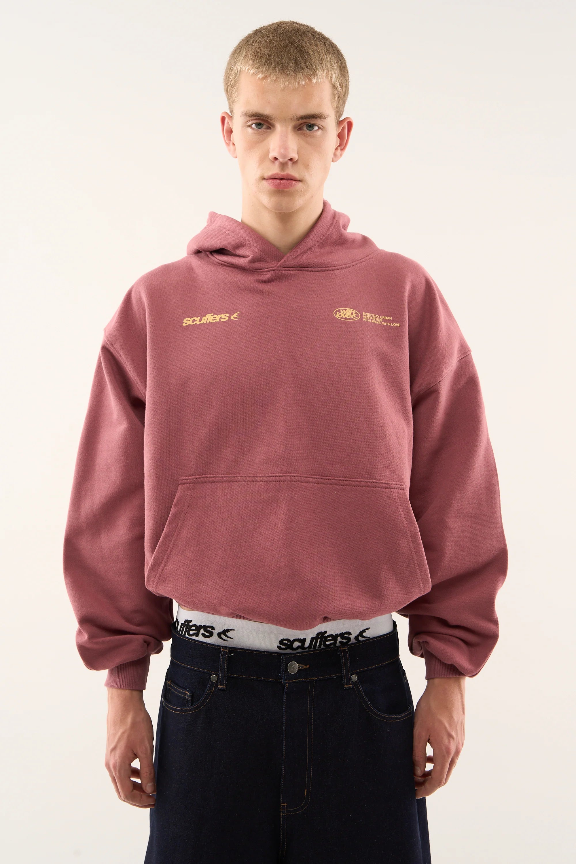 Dusty Rose Printed Hoodie
