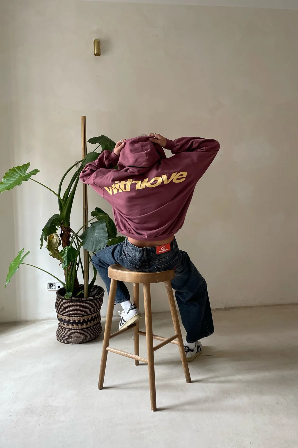 Dusty Rose Printed Hoodie