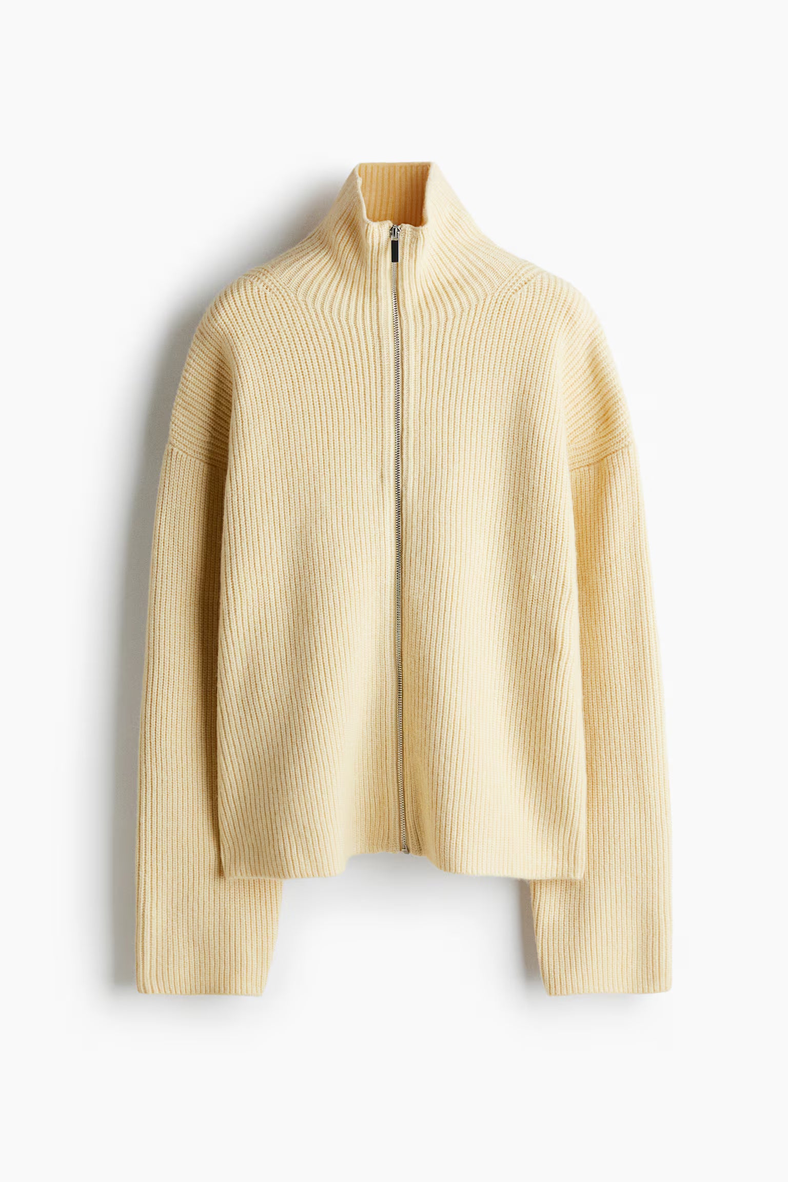 Soft Ribbed Zip Cardigan