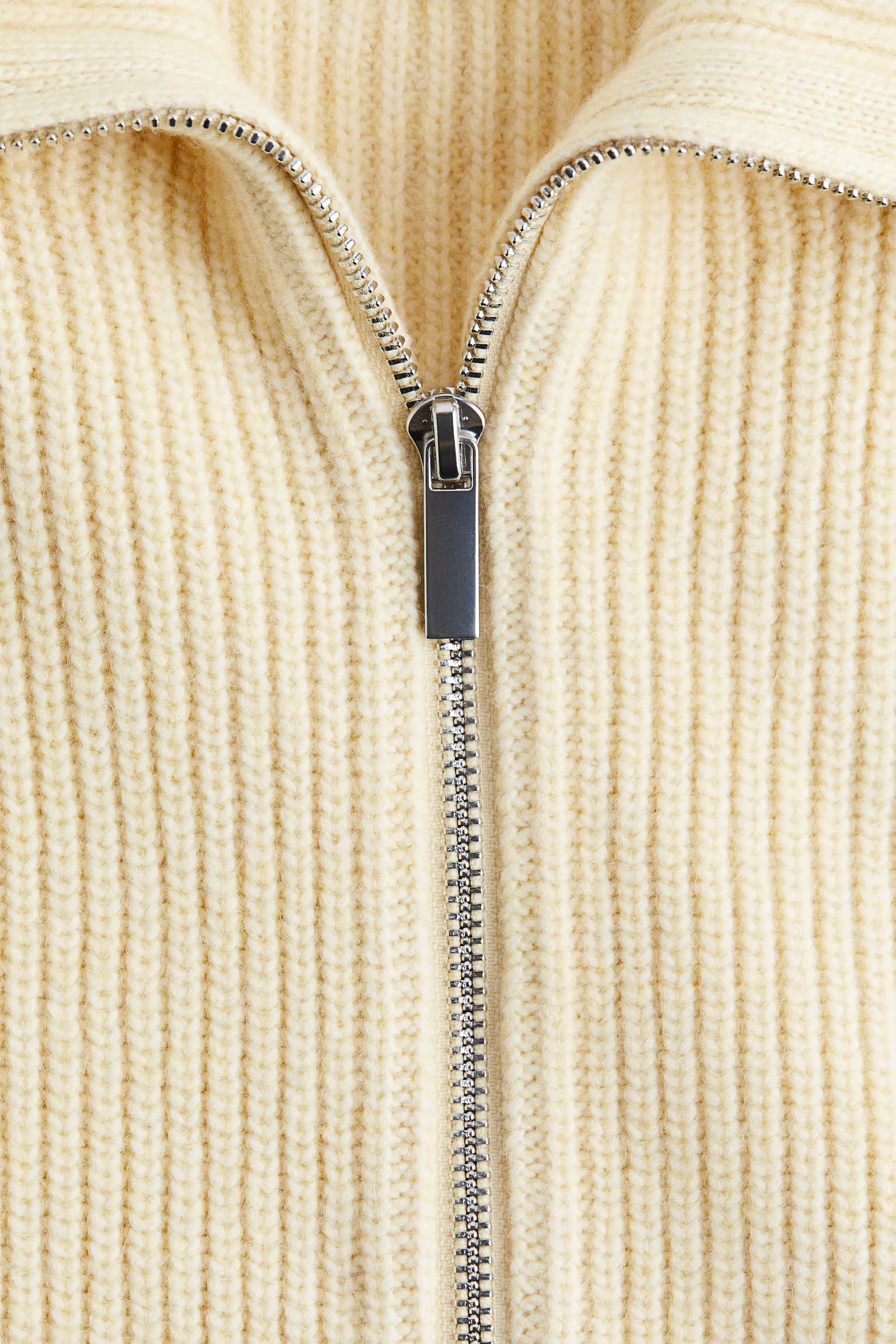 Soft Ribbed Zip Cardigan